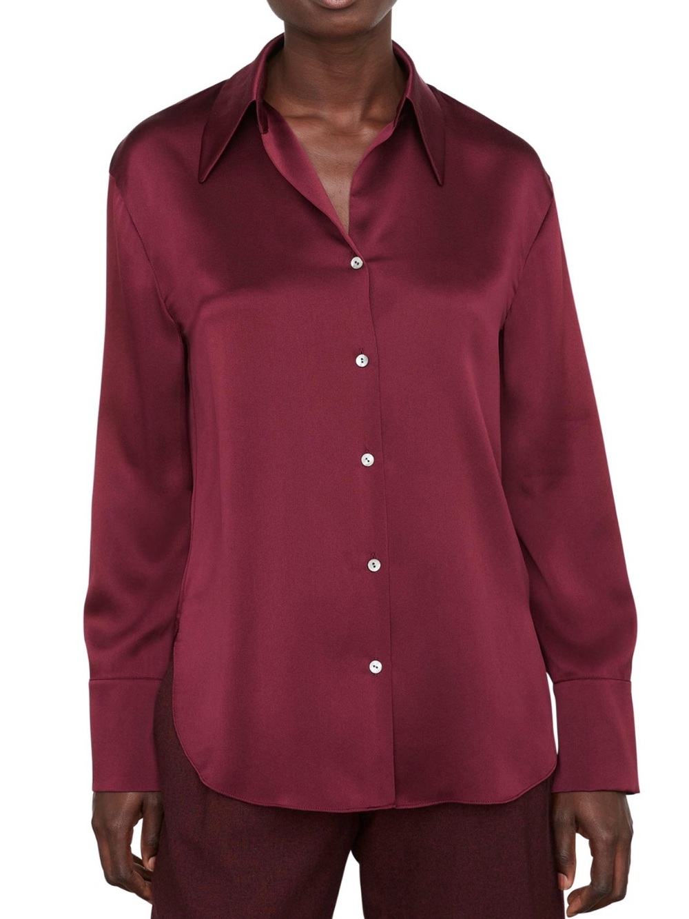 Vince silk blouse in Plum Wine